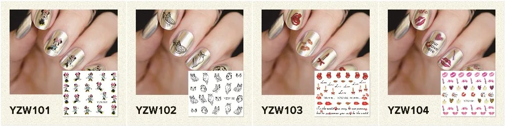 YWK 1 лист Горячие золотые стикеры 3D на ногти Nail Art DIY ногтей декоративные наклейки фольга обертывания Маникюр Инструменты для укладки(YZW-6027