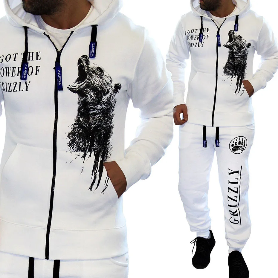 Zogaa 2019 Casual Men Set Fashion Print Pleated Hooded Sweatshirt Pants Jumpsuit Autumn Plus Size Jacket Coat Trousers Tracksuit Zogaa 2019 Casual Men Set Fashion Print Pleated Hooded Sweatshirt Pants Jumpsuit Autumn Plus Size Jacket Coat Trousers Tracksuit
