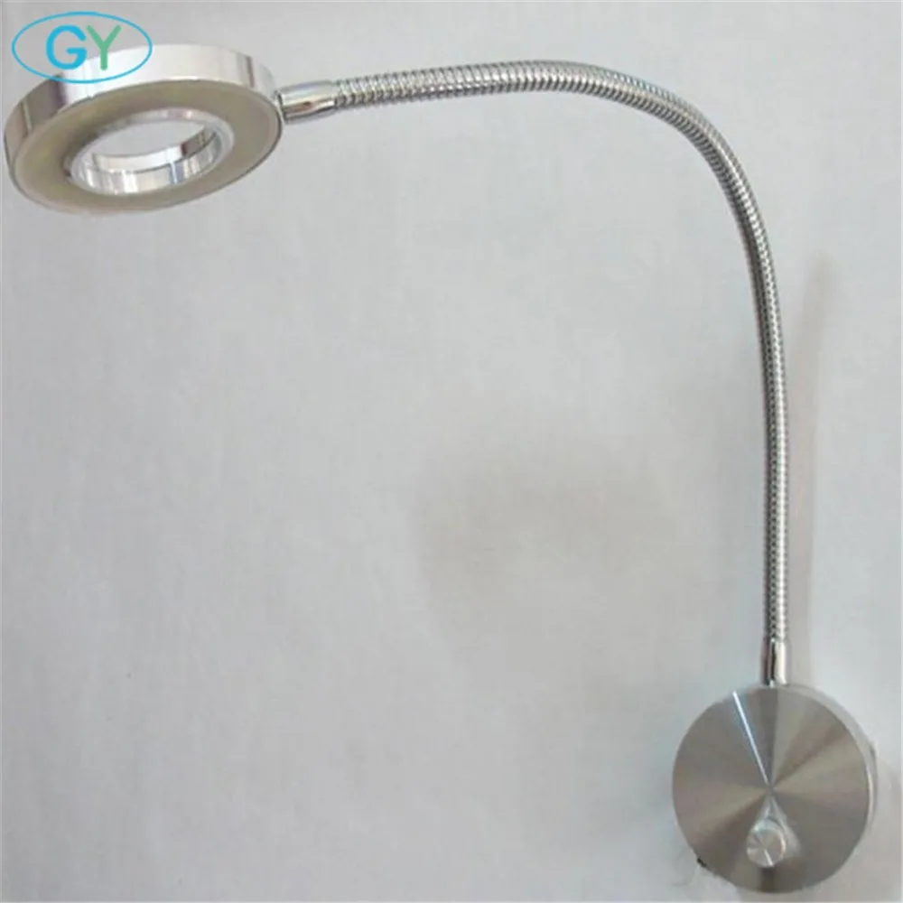 

Modern dimmable led book light bedside reading lamp knob switch dimming wall mount lighting flexible 5W led gooseneck fixtures