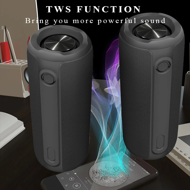 

Portable Bluetooth speaker Portable Wireless Loudspeaker Sound System 10W stereo Music surround Waterproof Outdoor Speaker