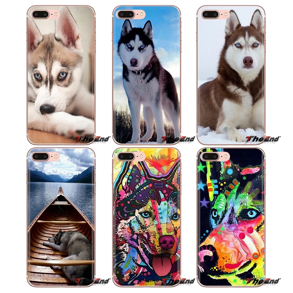 

For Xiaomi Mi3 Samsung A10 A30 A40 A50 A60 A70 Galaxy S2 Note 2 Grand Core Prime Siberian Husky Dog puppies Silicone Case Covers