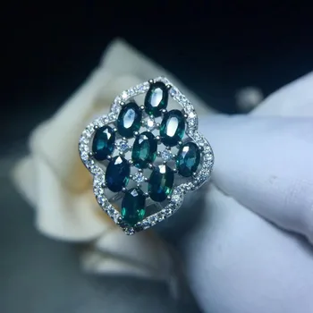 

Engagement Ring ,Weding Ring Natural real sapphire ring 925 sterling silver Fine handworked jewelry Finger rings