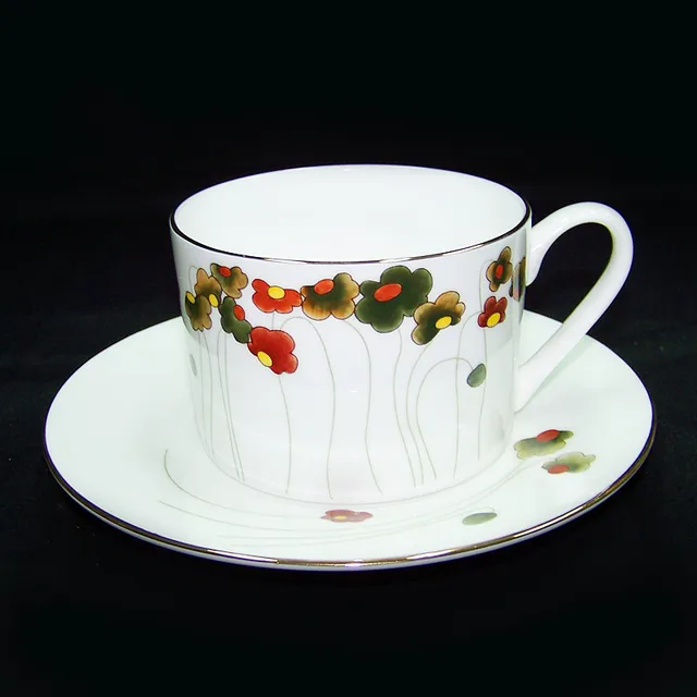 Free Shipping Hand Painting Bone China Gold Flower Coffee Cup And Free Shipping Hand Painting Bone China Gold Flower Coffee Cup And Saucer Beautiful