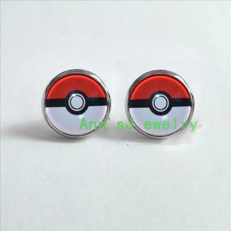

ES-00466 -Poke Ball Earrings,Cartoon eardrops Pokemon stud earrings Jewelry stud earrings stud earrings