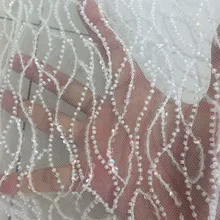 Новое нигерийское французское кружево CiCi-52416 со стеклянными бусинами Африканское вышитое кружево ткань гипюр шнур ткань