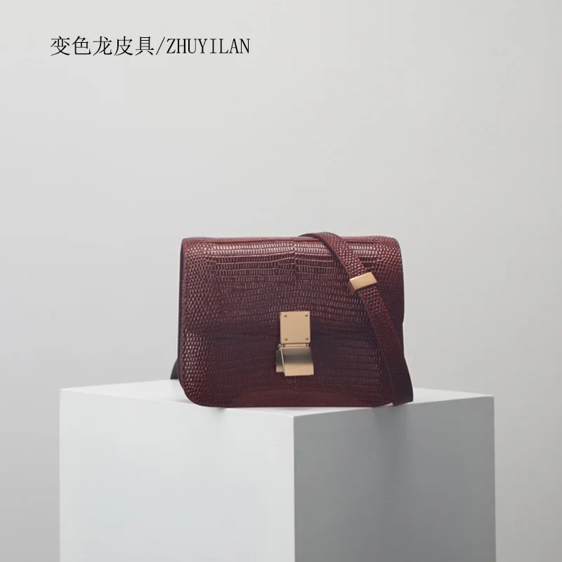

2018 new customized high quality female bag lizard skin dermatoglyph leather bag exquisite single bag single shoulder woman bag