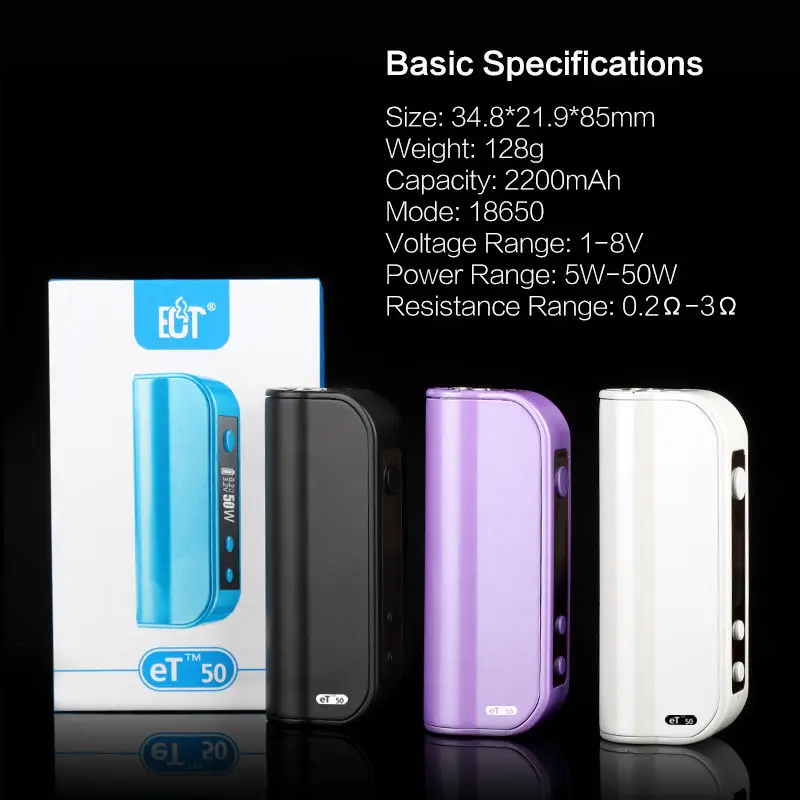 Купить 100% оригинал 2200 мач дэс 50 вт et50 коробка пар мод лучший ...