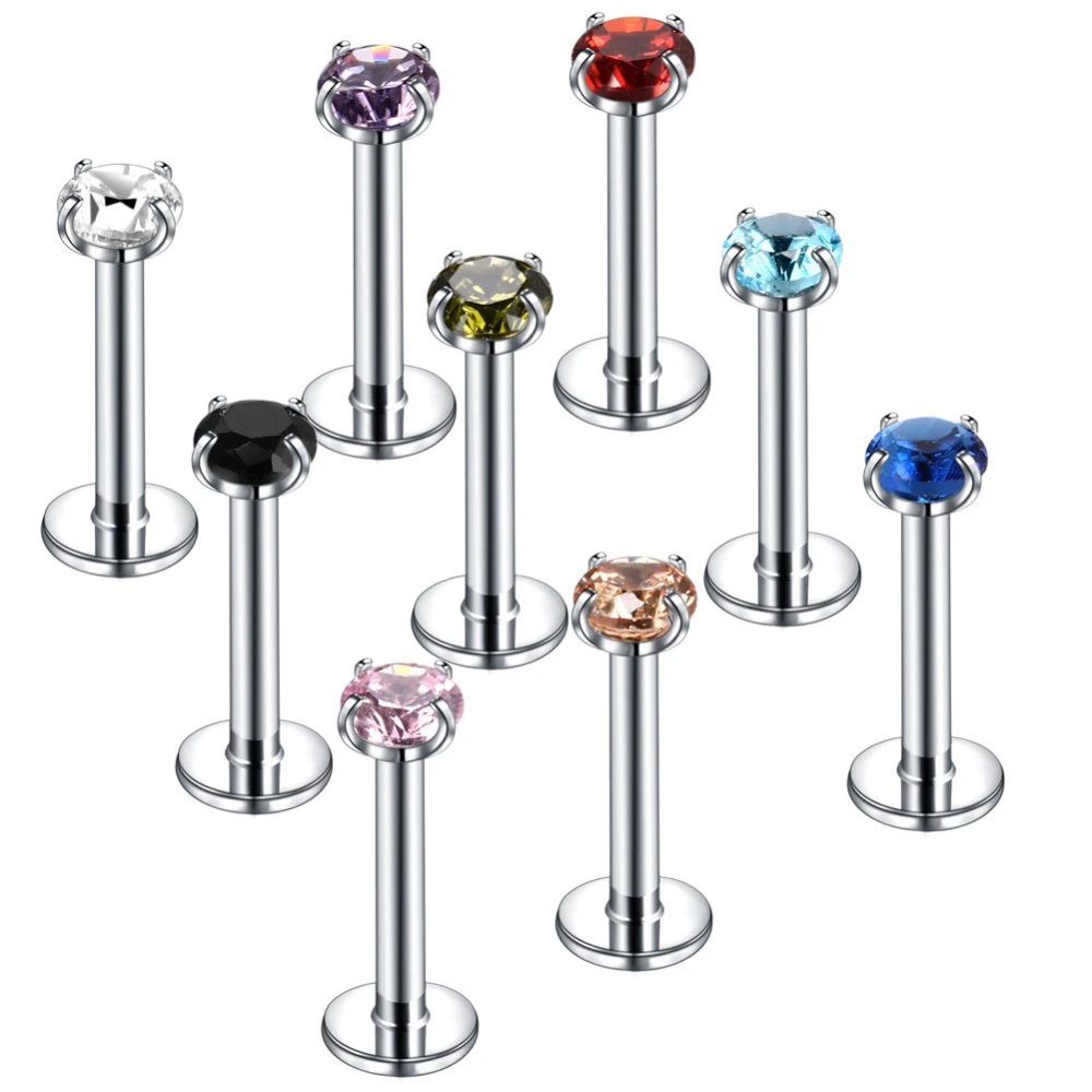 1PC Steel Ear Tragus Piercings Labret Lip Rings Labret Piercings Barbell Lobe Earring Studs Ear Cartilage Piercing Body Jewelry