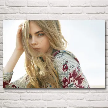

FOOCAME Cara Delevingne Woman Model Art Silk Posters and Prints Painting Home Decor Wall Pictures For Living Room 12x18 Inches