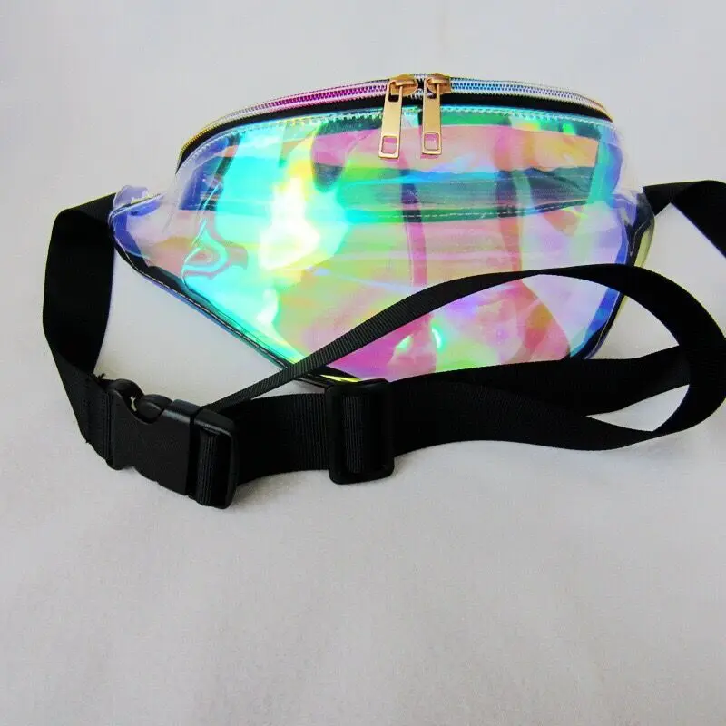 Hologrem Laser Waist Packs Rainbow Transparent Bag Punk Waterproof PACK