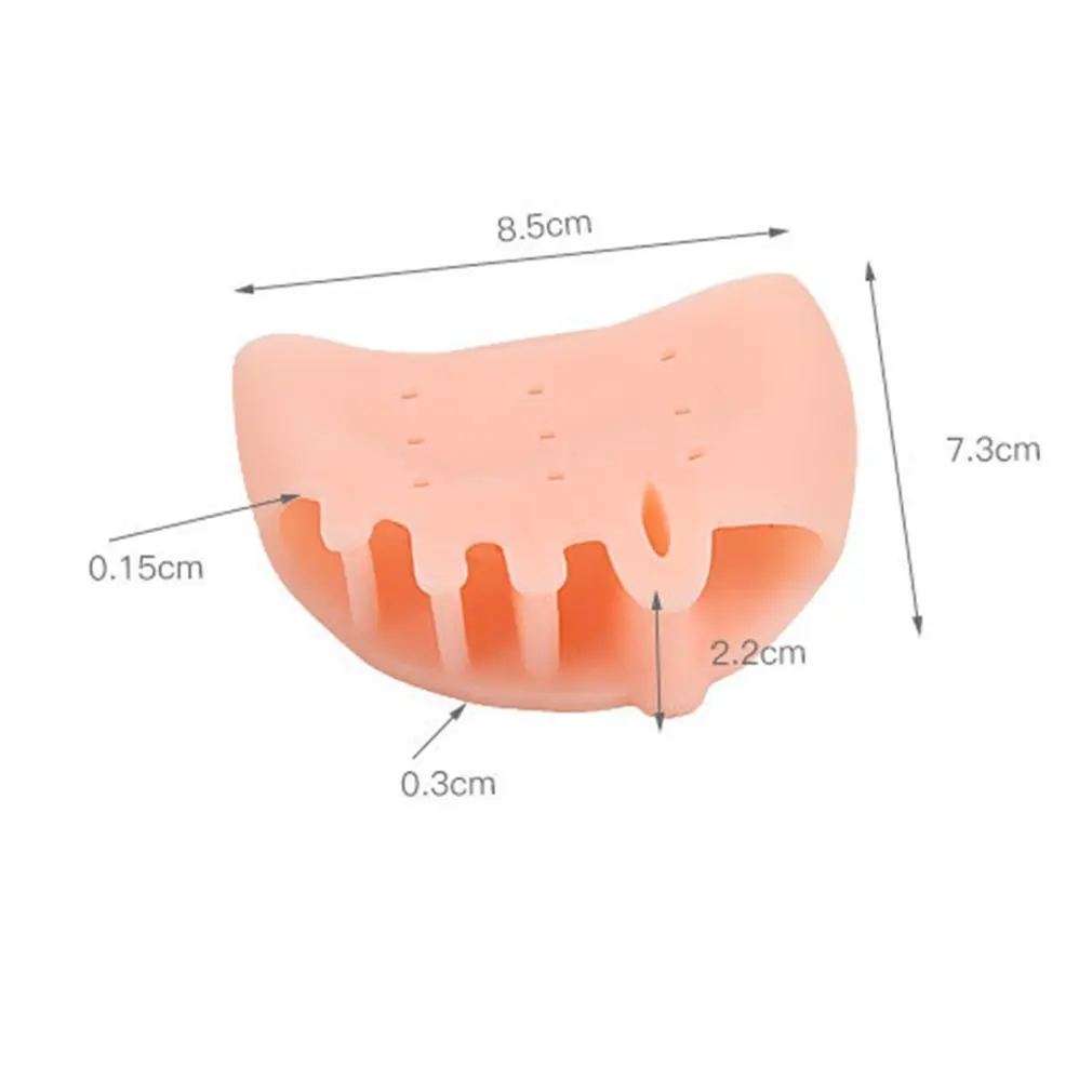 SEBS силиконовый разделитель пальцев ног сотовая передняя часть подушечки с 5 петлями вальгусная деформация большого пальца Corretcor Toe Bracer инструмент по уходу за ногами