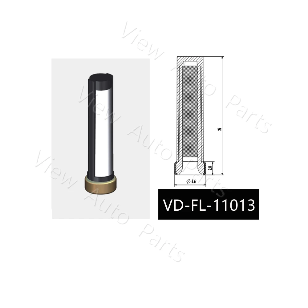 

200pcs Fuel injector micro filter Used Stainless steel mesh top feed mpi auto parts Size 6.6x2.8x25mm VD-FL-11013