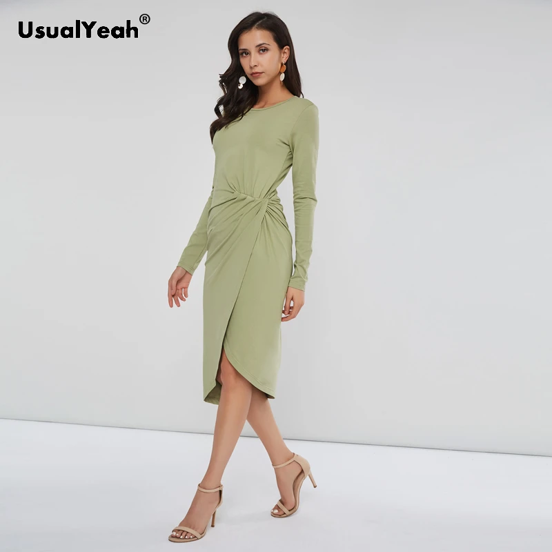 pea green dress