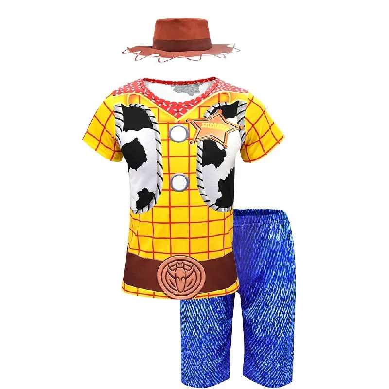 Комплект одежды для маленьких мальчиков; летние шорты для косплея на Хэллоуин с героями мультфильмов; Roupa; детская одежда для мальчиков; детская одежда; Infantil Menino - Цвет: 167 3Pcs A