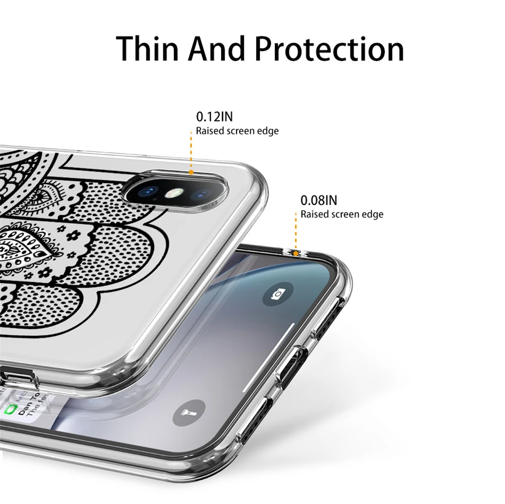 best case for iphone 13 pro max Lovebay Phone Case For iPhone 13 12 11 Pro Max 6s 7 8 Plus X XR XS Max 5 5s SE2020 Sexy Lace Mandala Flower Clear Soft TPU Cover best iphone 13 pro max case
