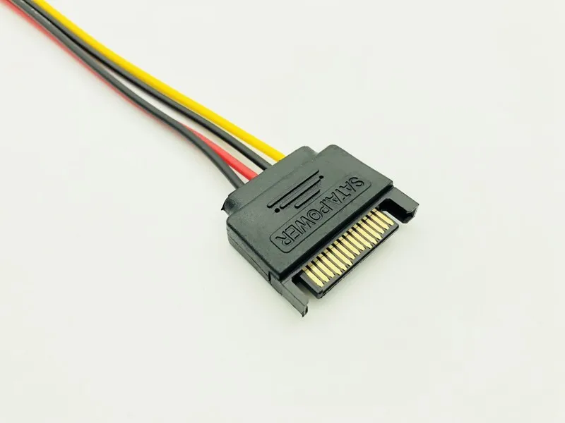 5PCS 20cm SATA 15Pin to 4Pin Power Cable Serial ATA 15pin Male to Molex IDE 4pin Female Power Supply Cable for BTC Miner Mining