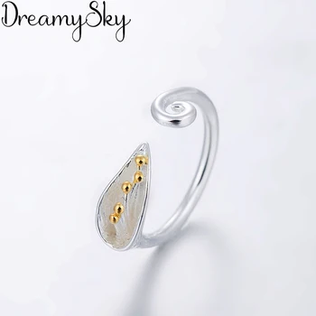 

Exaggeration 925 Sterling Silver Morning Glory Flower Rings For Women Bijoux Adjustable Open Ring S925 joyas de plata Anillos