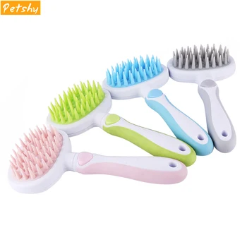 

Petshy Dog Cat Comb Silicone Soft Tooth Pet Massage Bath Grooming Combs Tool New Colorful Not Hurt Fur Pets Hair Removal Brush