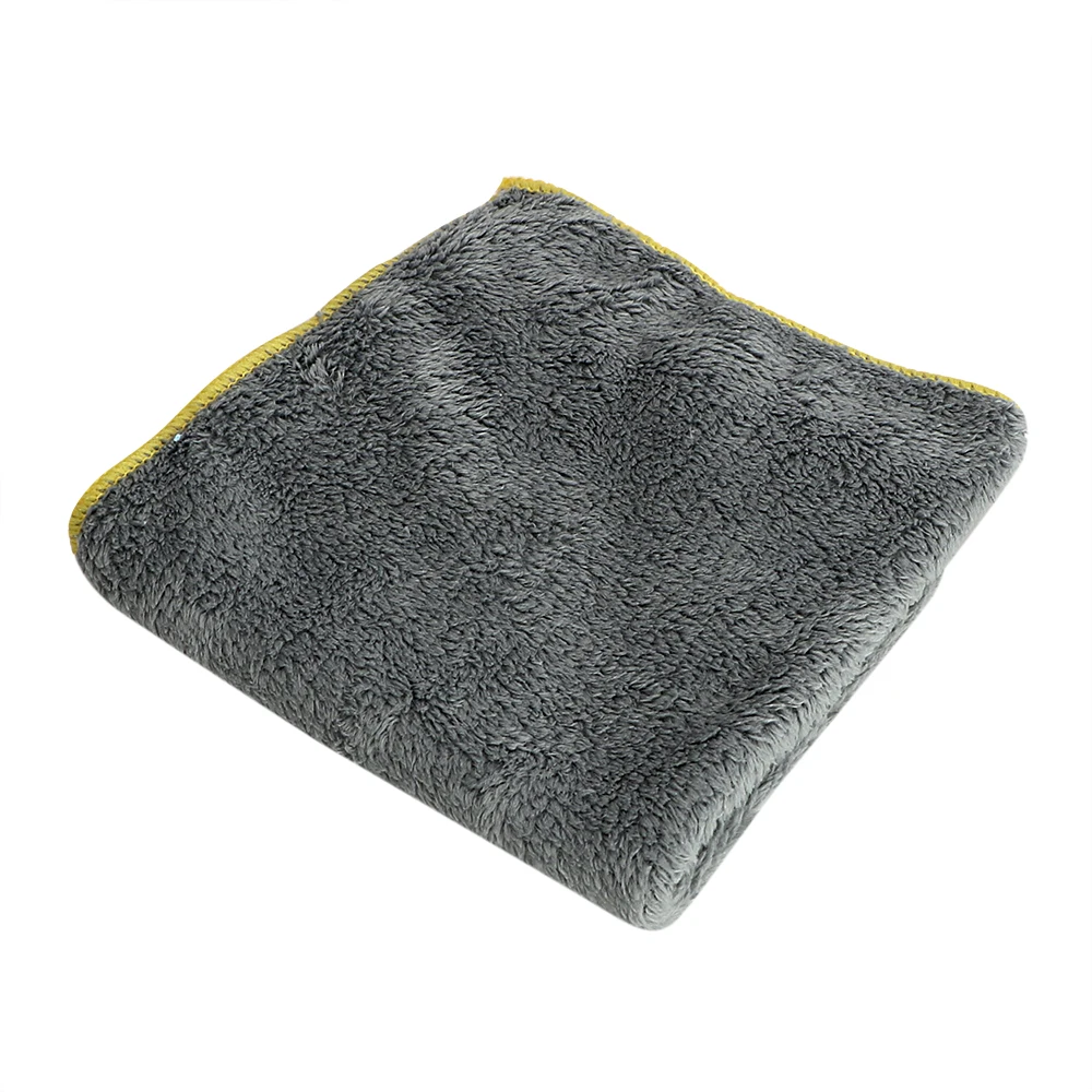 HILIFE 37*37 см Чистящие Салфетки Для Полировки Автомобиля, Ультрамягкая ткань из микрофибры для мытья автомобиля, чистящее средство для мытья полотенец - Цвет: Gray