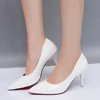 Women's Shoes Large Size Boats Shoes Woman High Heels Wedding Shoes Pumps zapatos mujer 2022 Thick Heels ladies shoes Black Red ► Photo 3/6