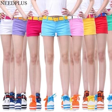 Женские джинсовые шорты, женские хлопковые короткие джинсы ярких цветов со средней талией, черные белые сексуальные шорты для женщин