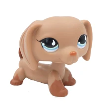 real rare font b pet b font shop lps toys Dachshund 518 Wiener Chocolate Puppy Dog