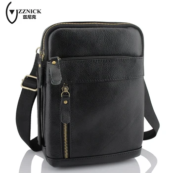 

ZZNICK Brand Men Genuine Leather Bag Leather Casual High Quality Shoulder Crossbody Bags Business Briefcase Mens Messenger Bag