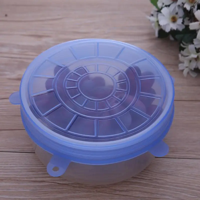 6 шт. силиконовые крышки для кухонной посуды|silicone cover|kitchen silicone coverssilicone pan cover |