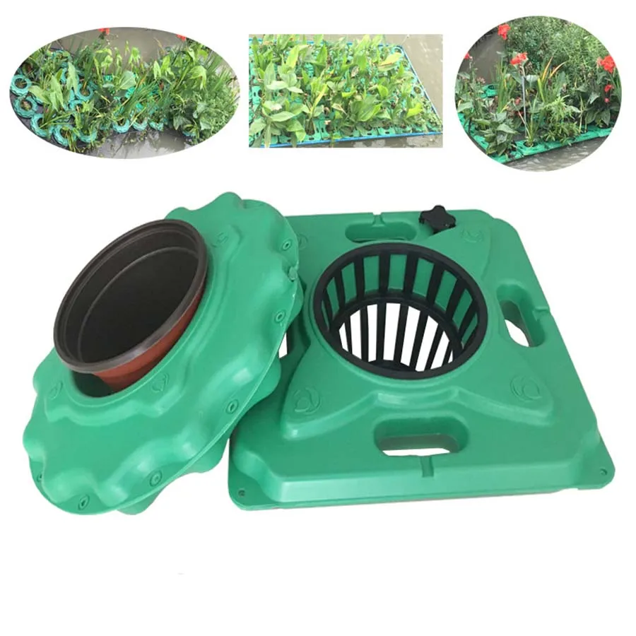 

DIY plastic artificial ecological floating island anti-wind floating bed aquatic plant floating island for horticultural plantin