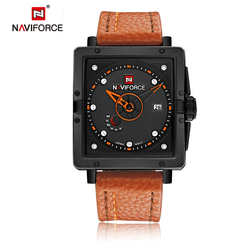 Часы NAVIFORCE мужские топовые брендовые Роскошные повседневные кварцевые для