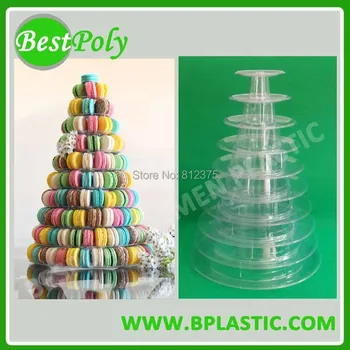 

HOT SALE FOR CHRISTMAS ! 1 Set 10 tiers Christmas Tree for Macarons Macaron Ornament Tree Macaron Tree