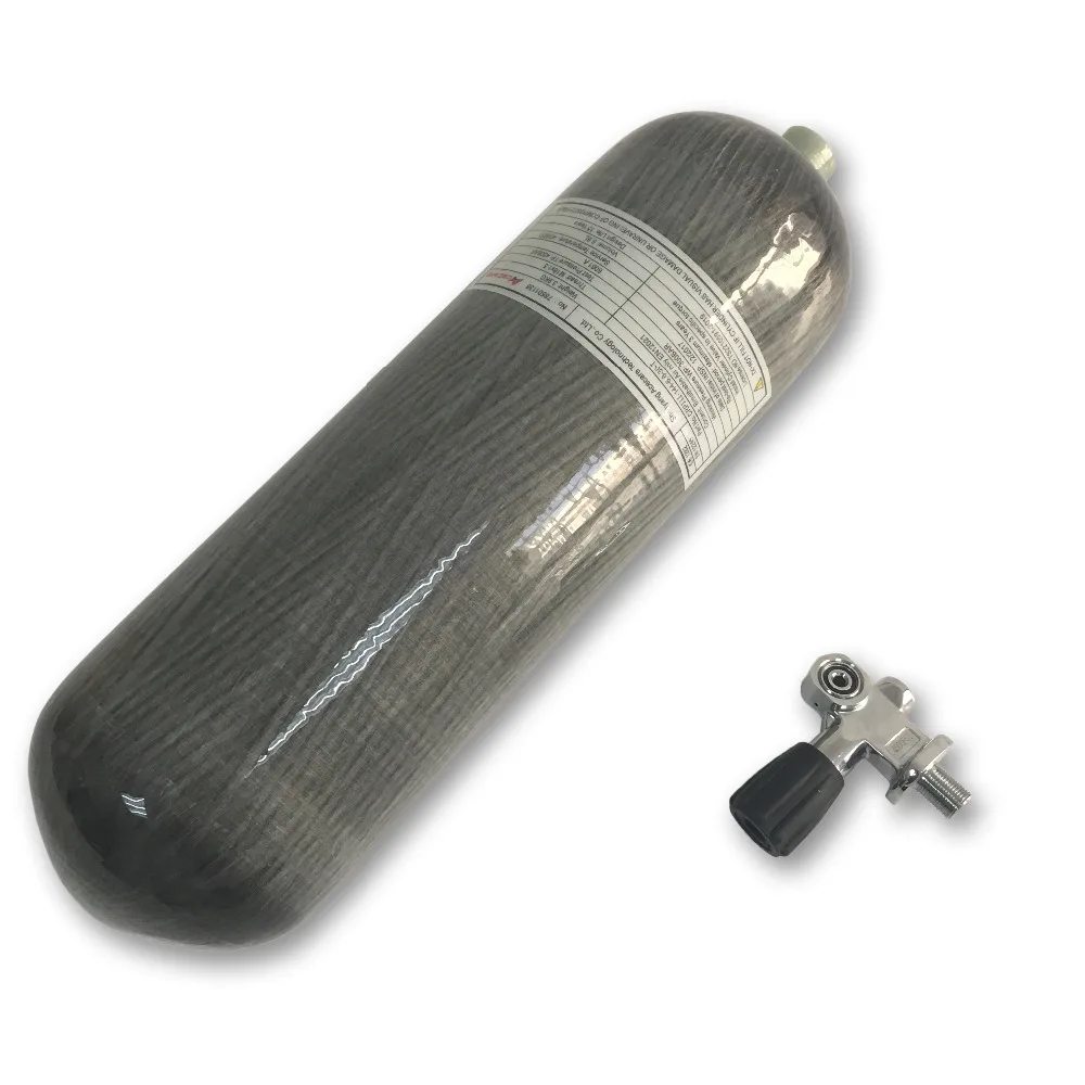 

AC16581 6.8L Carbon Fiber Composited Gas/Diving Cylinder/Tank High Pressure 4500psi Equipment with Diving Valve Targets Shooting