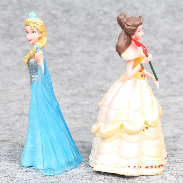 Disney Принцессы игрушки 5 шт./компл. 10-12 см Белоснежка замороженная Эльза Ариэль Белла Тинкер Белл ПВХ фигурка куклы детские игрушки подарок