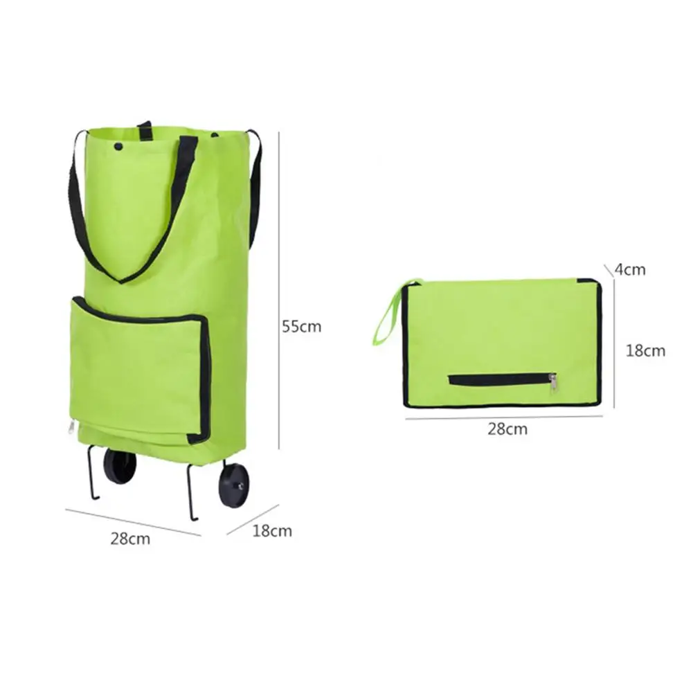 Модная Складная домашняя сумка для покупок на колесиках, многоразовая Тележка для покупок, переносная Экологичная сумка для хранения, большие складные сумки с ручками