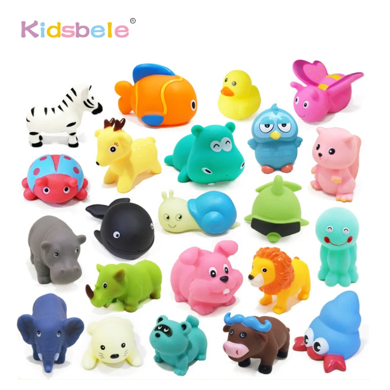 Buy Baby Bath Toys 20pcs Soft Rubber Duck Animals Car