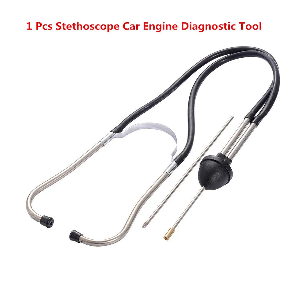 10HZ-10KHZ Mechanics Stethoscope Car Engine Block Diagnostic Automotive Hearing Tools Quality chromed-steel construction#P5