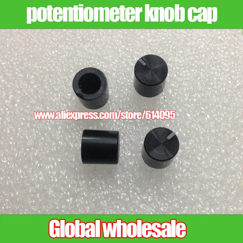 

10pcs black Cylindrical Audio Audio Switch Knob Cap / Mixer Mixer Effect Potentiometer Knob Cap / Diameter 9.8*10mm