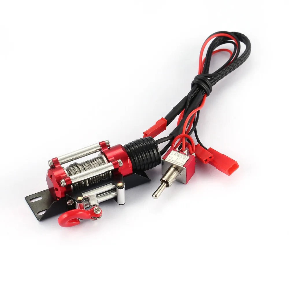 

Metal Steel Wired Automatic Simulated Winch with Switch for 1/10 JEEP RC Car Off-road Crawler Climbing Vehicle Model