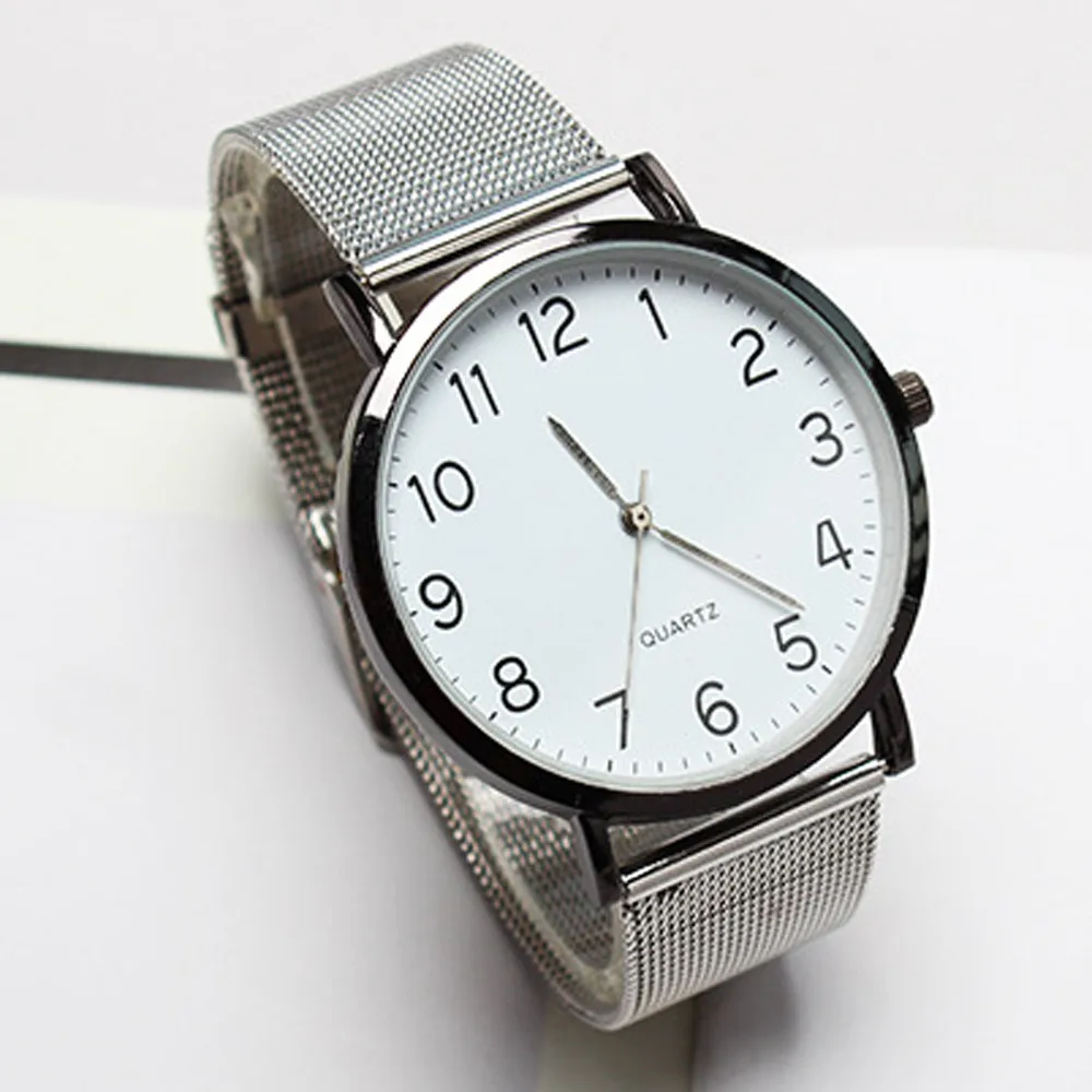 Унисекс простые бизнес модные стальные полосы кварцевые наручные часы мужские модные спортивные кварцевые часы мужские s часы Роскошные брендовые F30