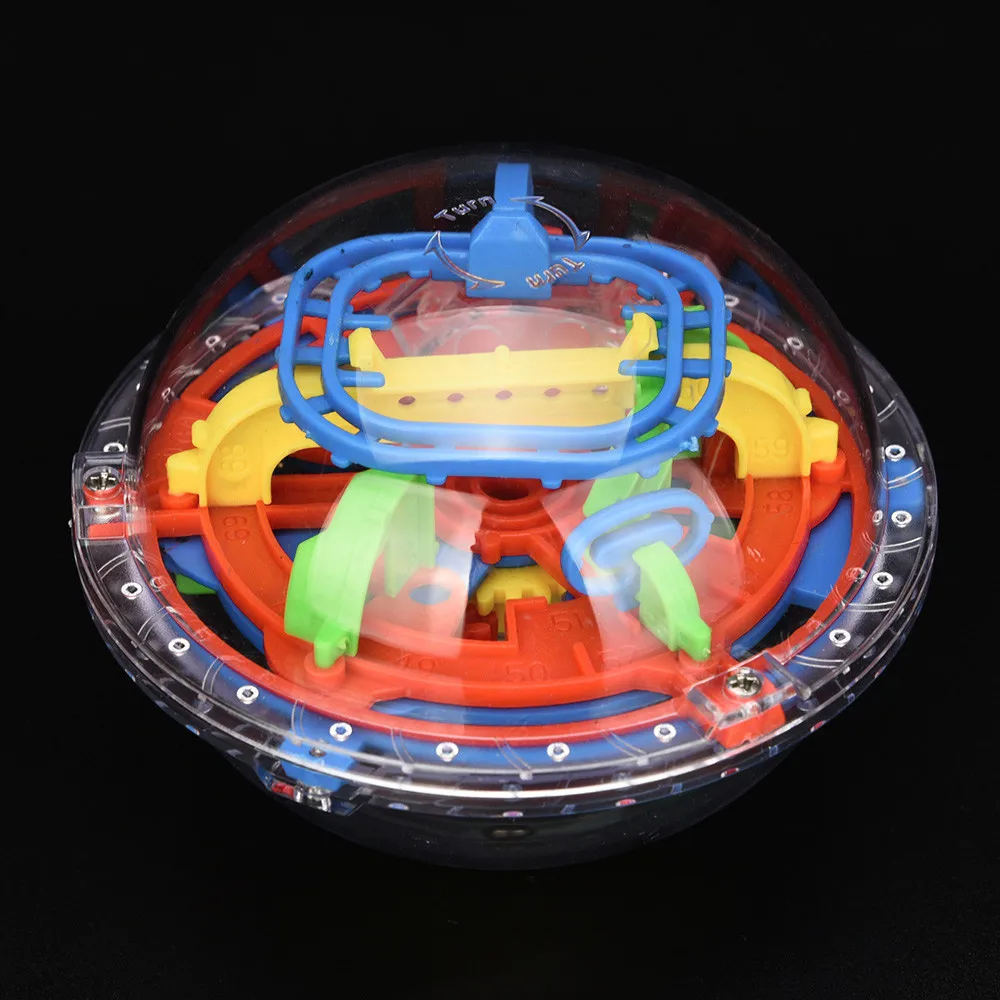 Kids Toy 3d Ball Magic Intellect Balance Maze Puzzle Toy 2019 ! Child Plastic Brain Teaser 75 Barriers Educational Labyrinth Toy