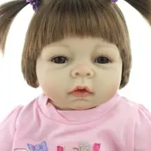 22 дюйма 55 см Прекрасные Силиконовые Куклы baby-reborn Реалистичная ручная работа Bebe живой reborn кукла для девочек безопасные Классические игрушки