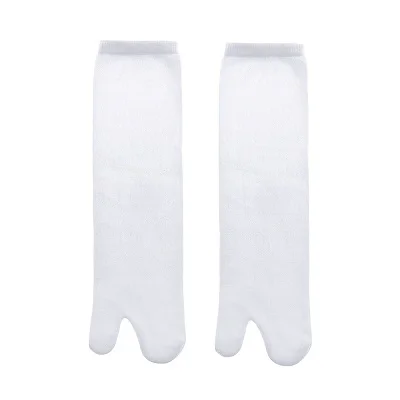 Высокое качество 1 пара Для женщин/Для мужчин унисекс японские кимоно унисекс шлепанцы сандалии Разделение два носок таби ниндзя носки Geta - Цвет: white