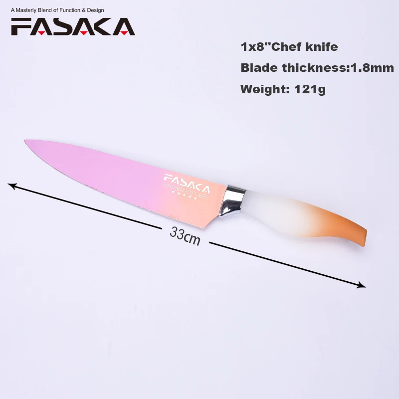 FASAKA кухонные ножи из нержавеющей стали 3 шт набор ножей с 8 ''дюймовым шеф