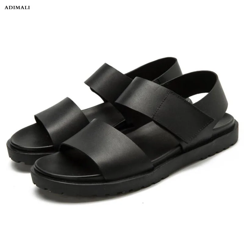 

Fashion Man Beach Sandals 2018 Summer Gladiator Men's Outdoor Shoes Roman Men Casual Shoe Flip Flops Large Size 45 slippers Flat