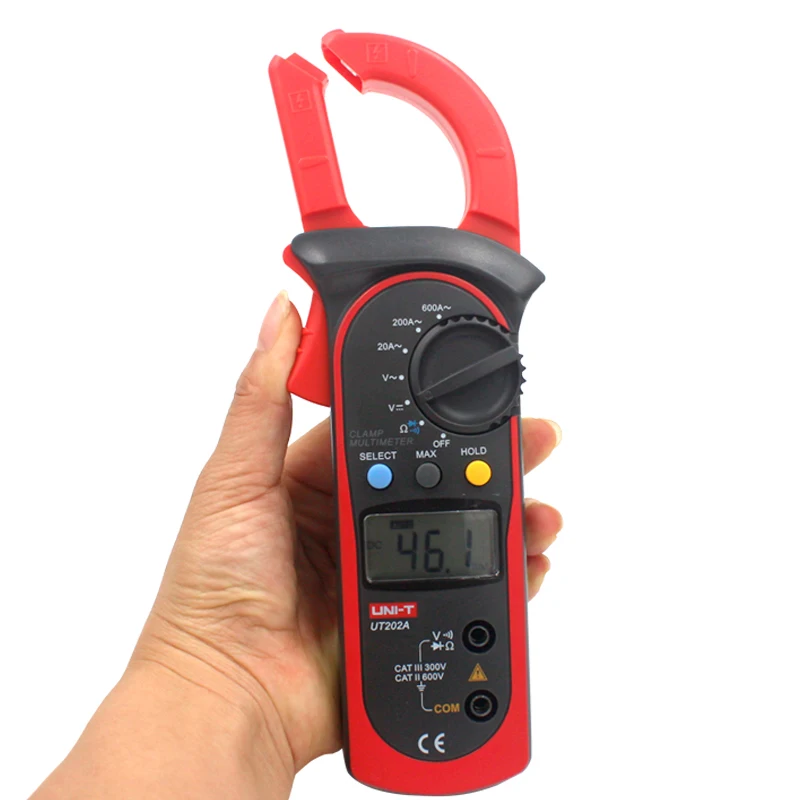 

UNI-T UT202A Digital Clamp Meters DC/AC Voltage Resistance Testers Multimeters Pinza Amperimetrica Diagnostic-tool Multimeter