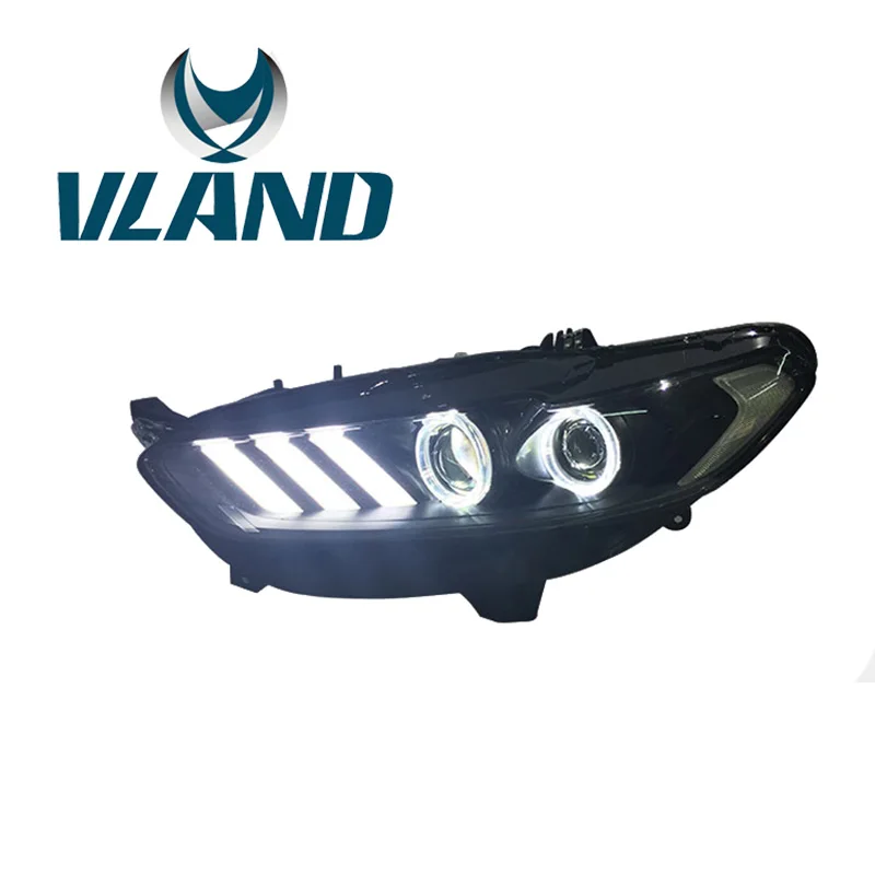 Vland Factory автомобильные аксессуары головная лампа для Ford Mondeo Fusion- светодиодный головной светильник дизайн Plug and Play