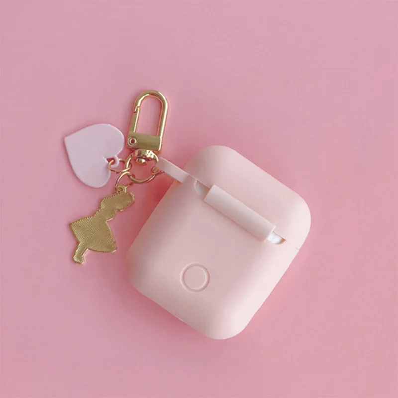 Супер милое кольцо для ключей для девочек для Apple Airpods чехол беспроводной Bluetooth гарнитура чехол силиконовый наушник защитный чехол анти-потеря