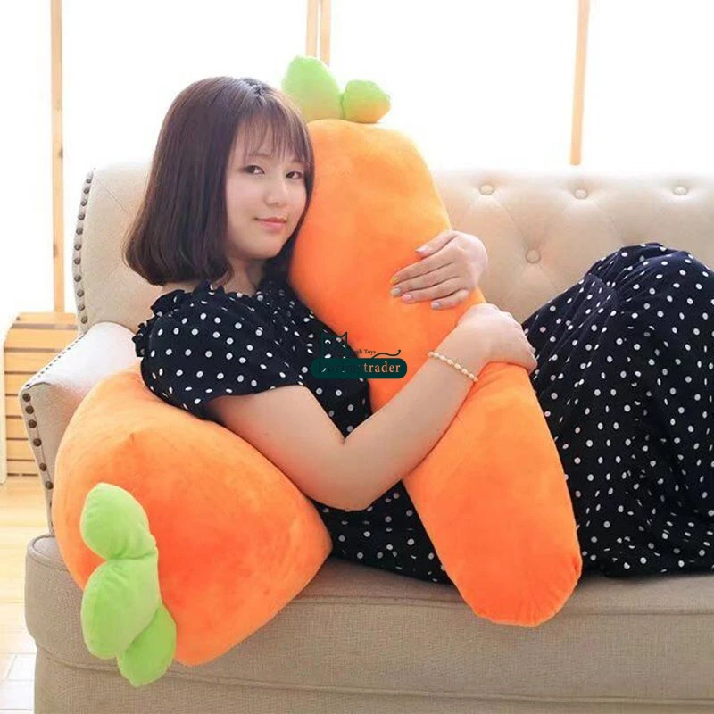 Dorimytrader Cuddly Soft Cartoon Carrot Plush Doll Toy Realistic Carrots Pillow Cushion Vegetables Toys 41inch 105cm DY61775(2)