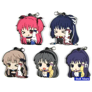 

Angel Beatsclannad Rewrite Original Japanese anime figure rubber mobile phone charms/key chain/strap D262