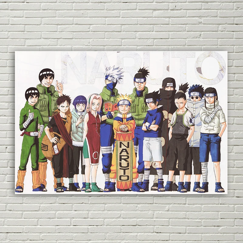 Аниме постер Naruto, манга, настенные картины, персонажи, Сакура Харуно производства компании "Kakashi" Хатаке героя аниме «Наруто Узумаки ткань с батиком в африканском стиле